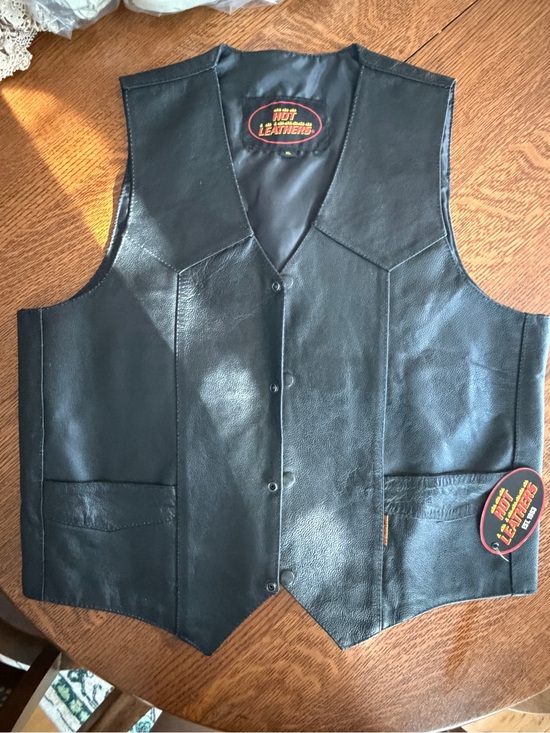 hot leathers Jackets & Blazers - NWT Hot Leathers Black Leather Vest